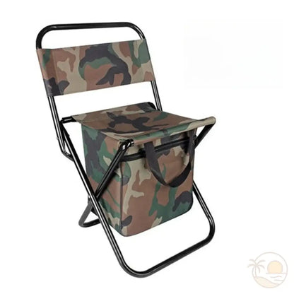 chaise de plage pliable avec rangement camouflage