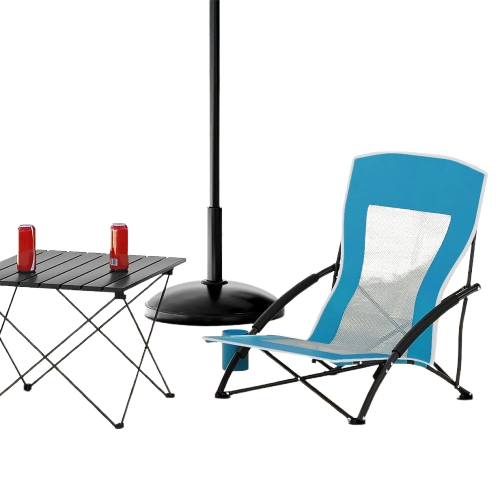 chaise de plage pliable table
