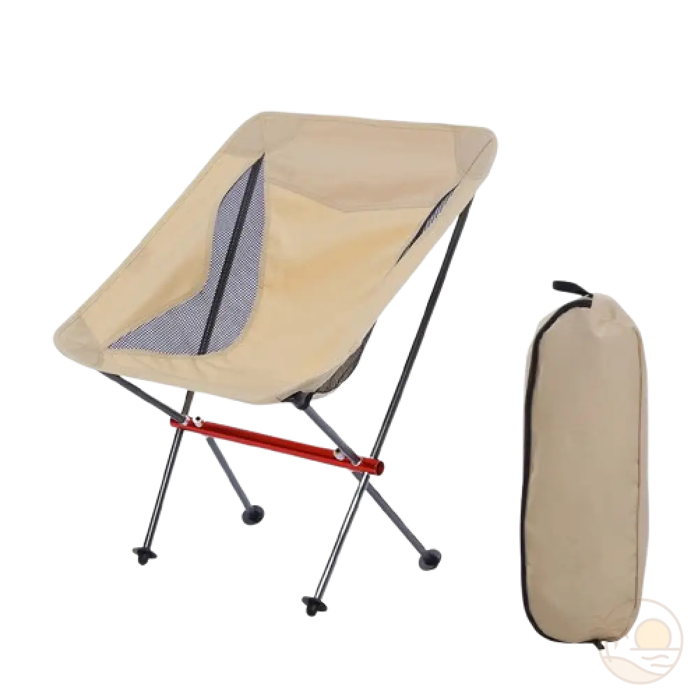chaise de plage pliante beige