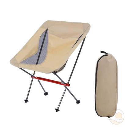 chaise de plage pliante beige