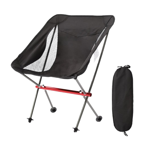 chaise de plage pliante noire