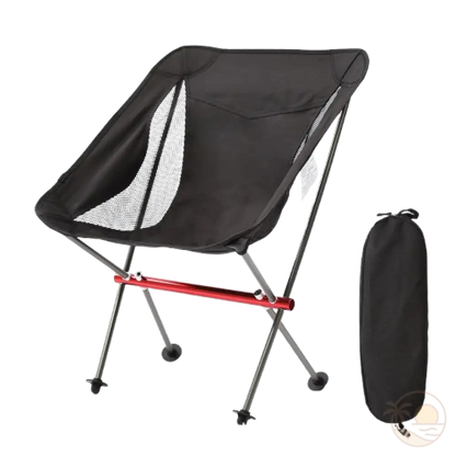 chaise de plage pliante noire