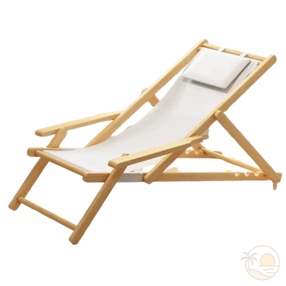 chaise longue de plage bois clair