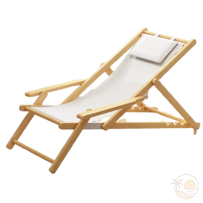 chaise longue de plage bois clair