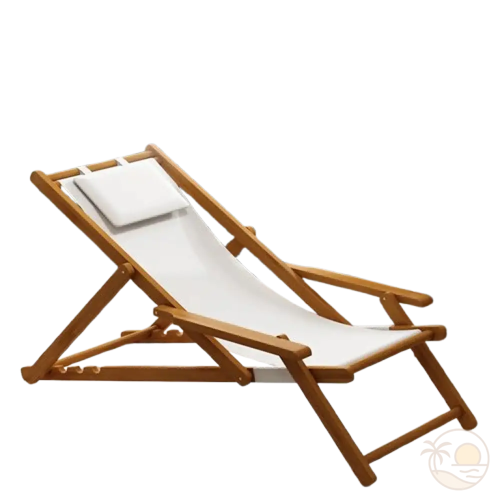 chaise longue de plage bois fonce