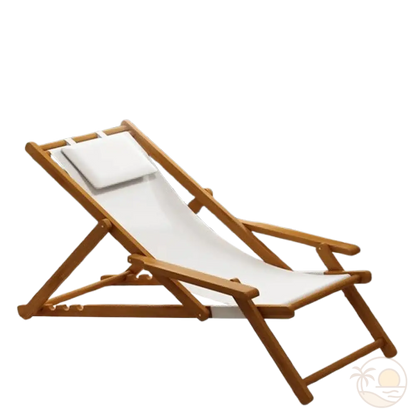chaise longue de plage bois fonce
