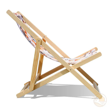 chaise longue de plage pliante vue cote