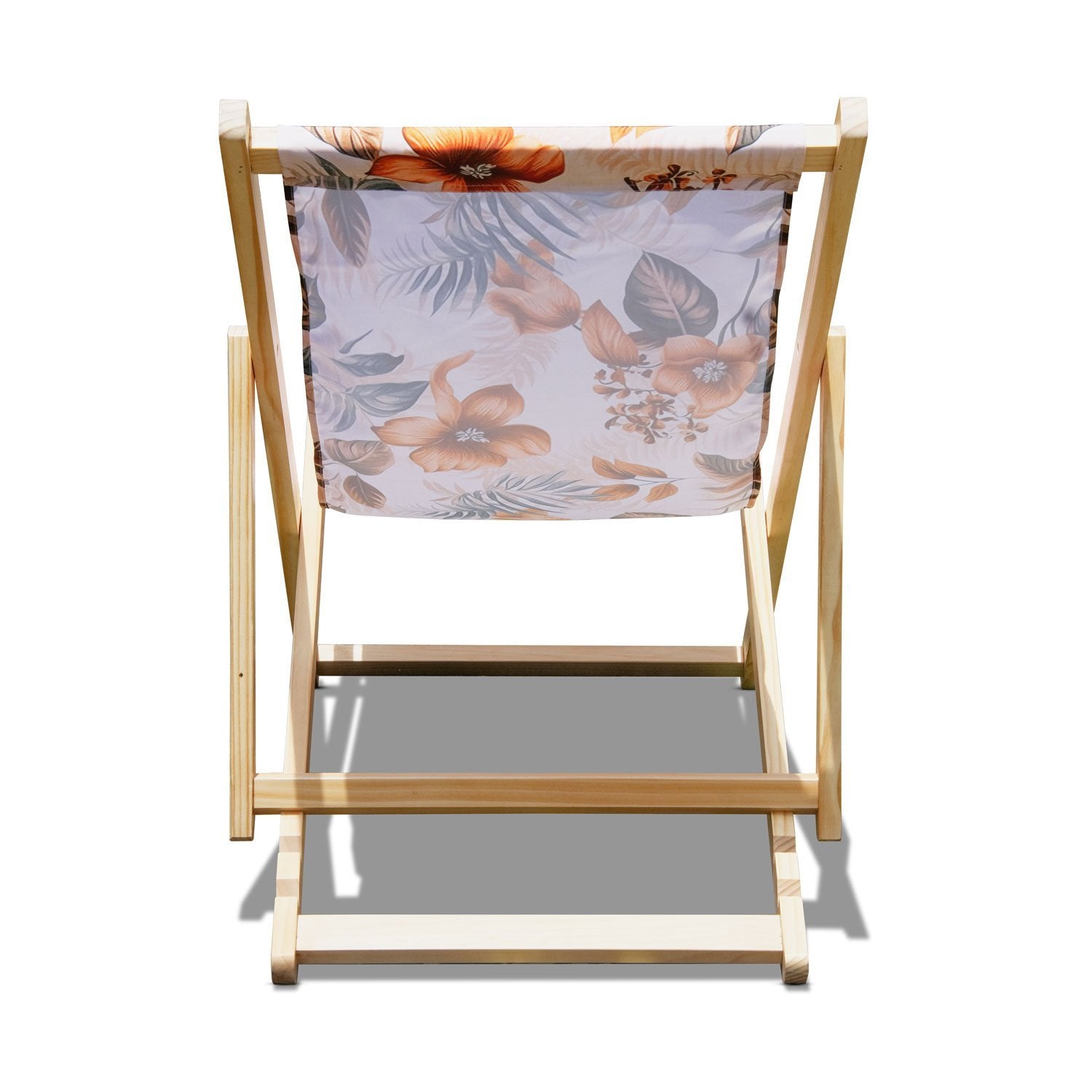 chaise longue de plage pliante vue dos