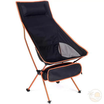 chaise pliable de plage orange