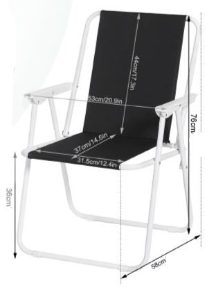 chaise pliante de plage noire dimensions