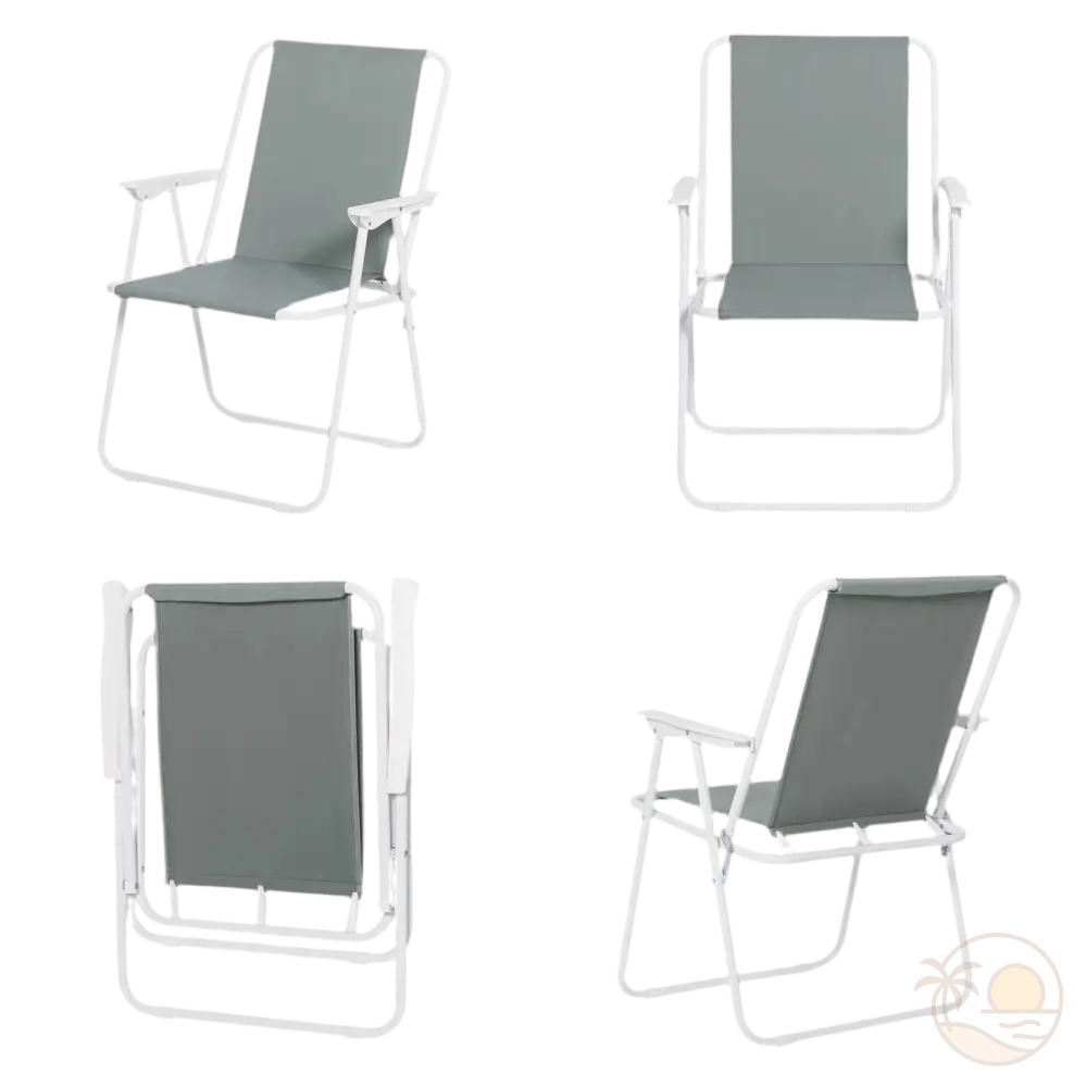 chaise pliante de plage pliee depliee