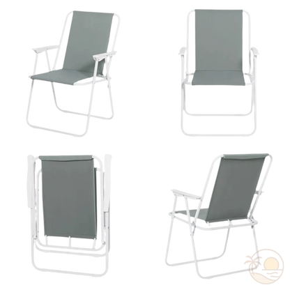 chaise pliante de plage pliee depliee