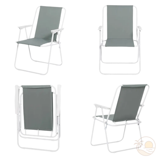 chaise pliante de plage pliee depliee