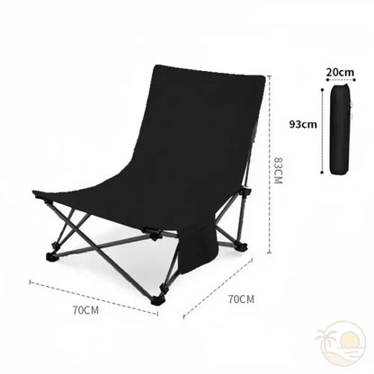 chaise transat de plage noire