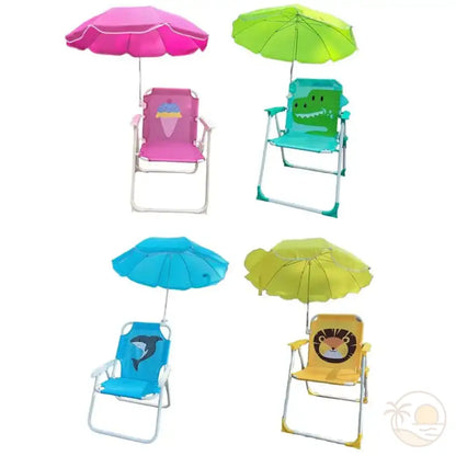 chaises de plage enfant rose vert bleu jaune
