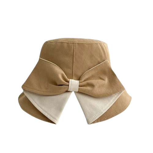 chapeau bob pour femme beige et blanc