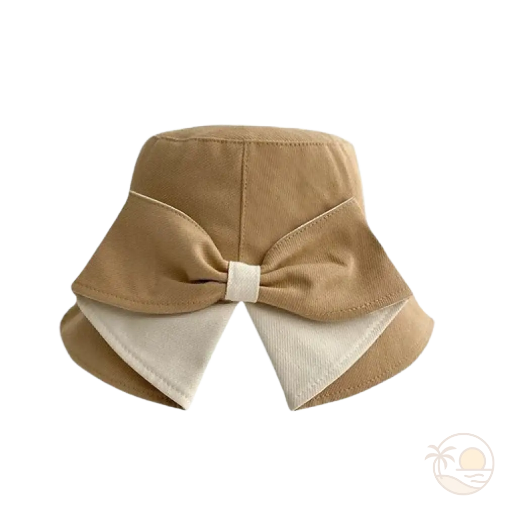 chapeau bob pour femme beige et blanc