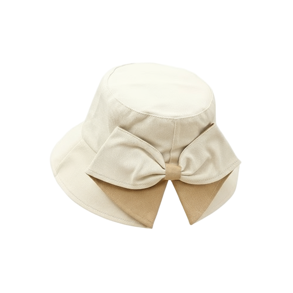 chapeau bob pour femme blanc et beige