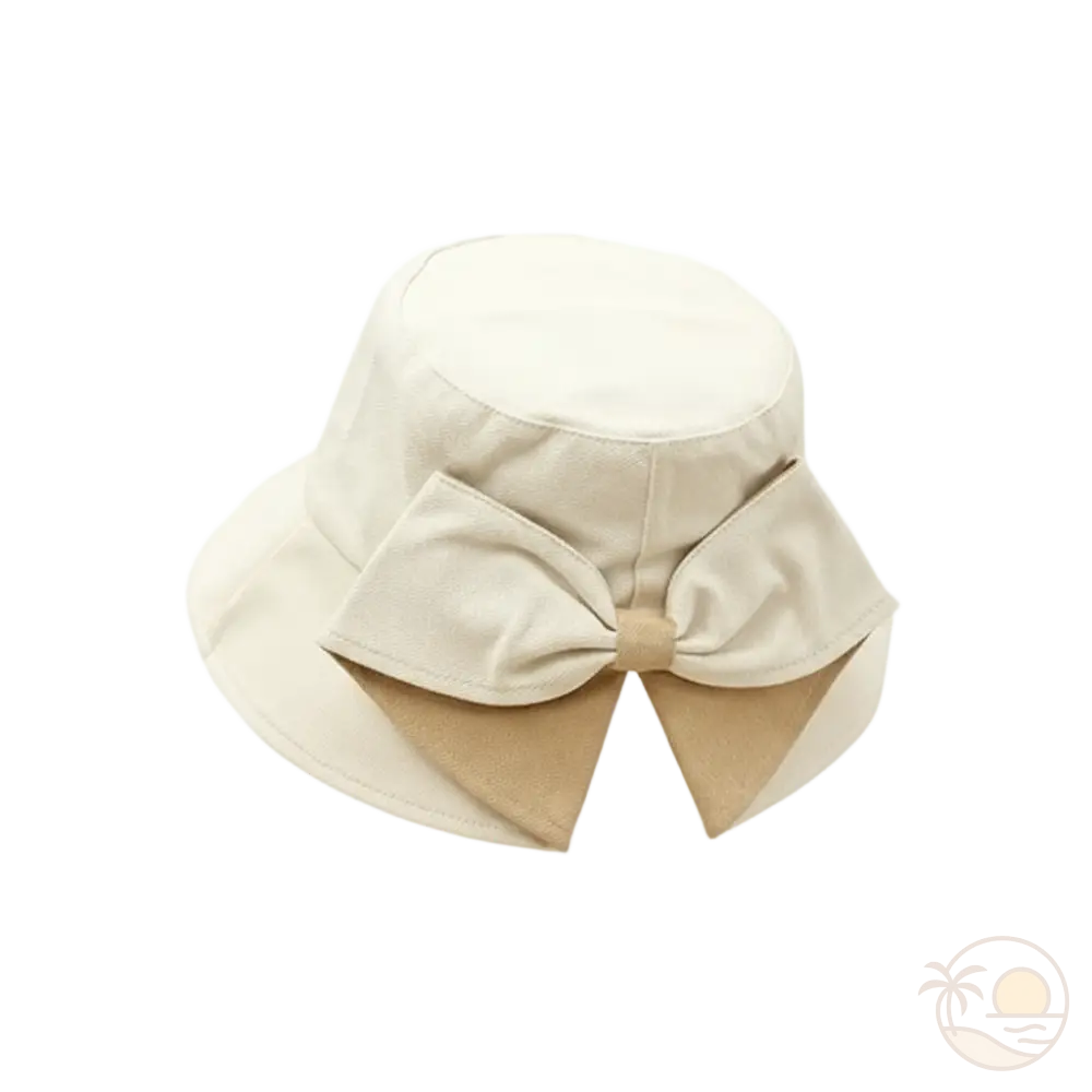 chapeau bob pour femme blanc et beige