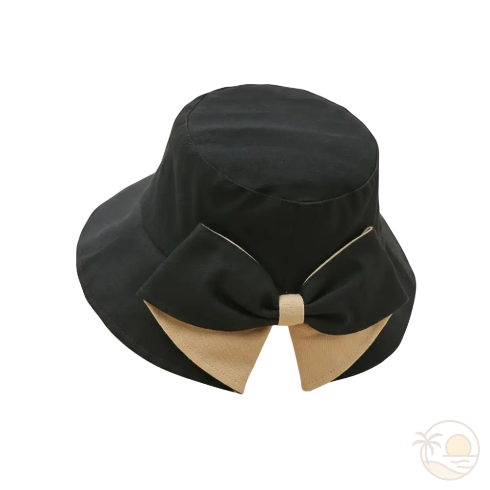 chapeau bob pour femme noir et beige