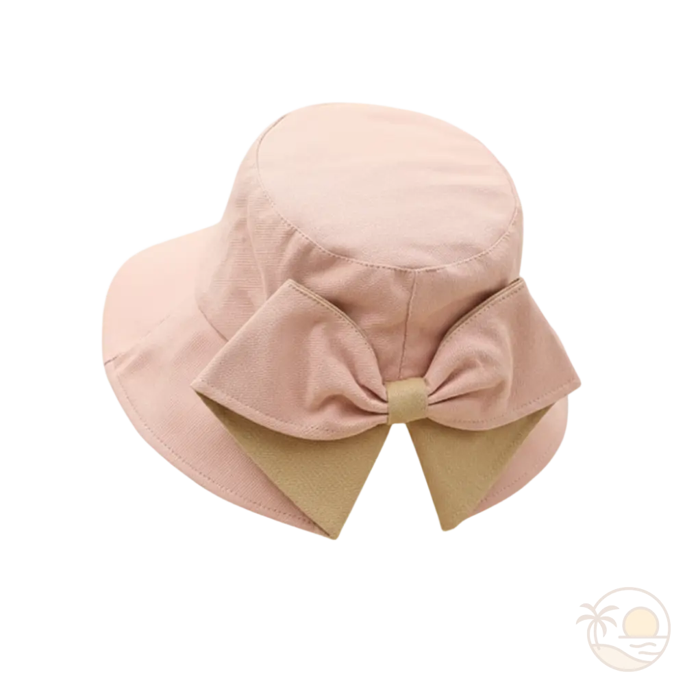 chapeau bob pour femme rose et beige