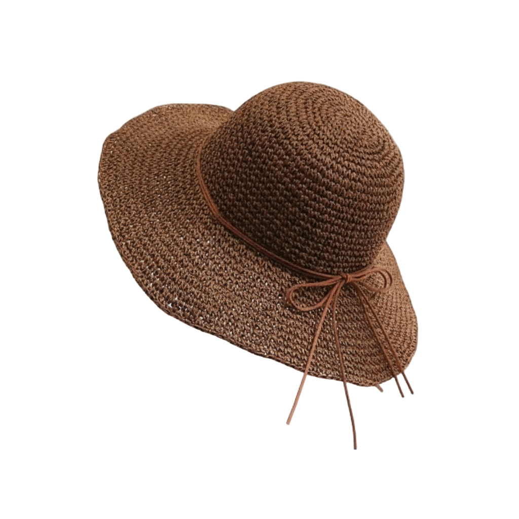 chapeau capeline marron