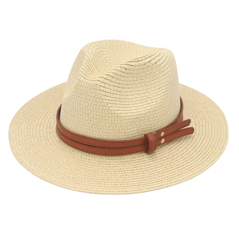 chapeau fedora femme beige 