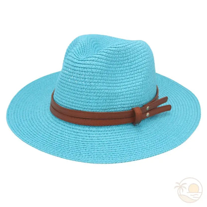 chapeau fedora femme bleu clair