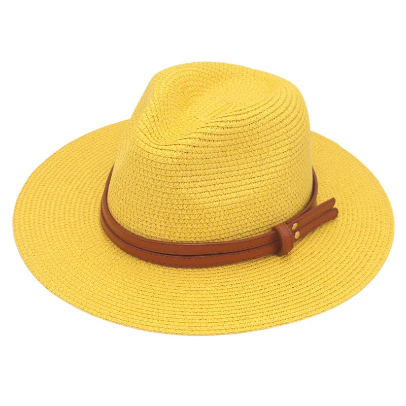 chapeau fedora femme jaune