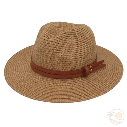 chapeau fedora femme marron clair