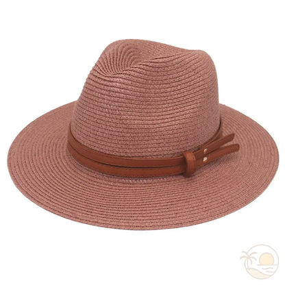 chapeau fedora femme rose terre