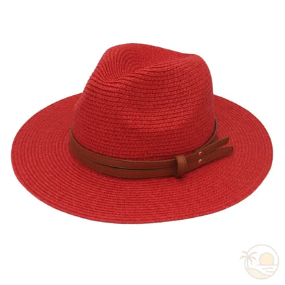 chapeau fedora femme rouge