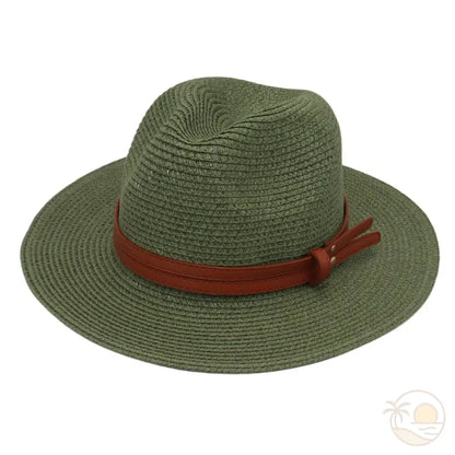 chapeau fedora femme vert kaki