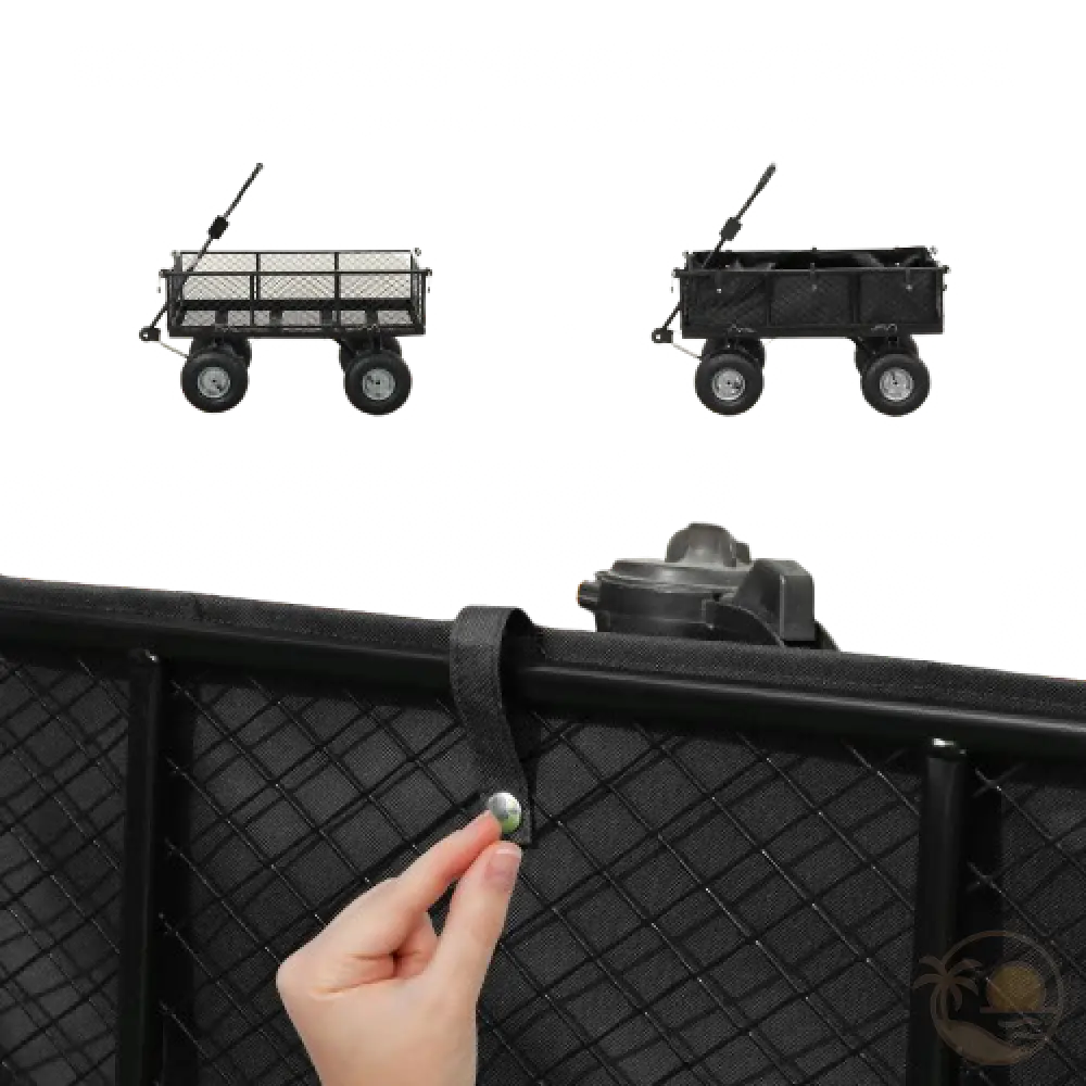 chariot de plage grosses roues toile amovible