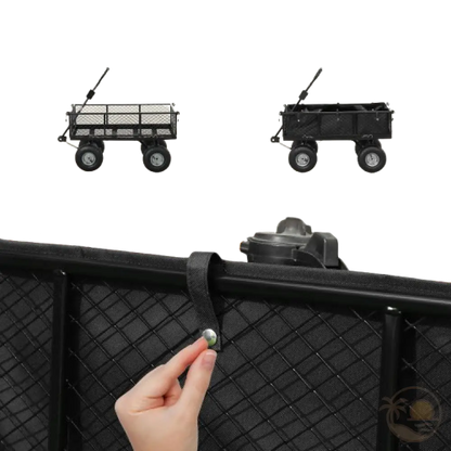 chariot de plage grosses roues toile amovible