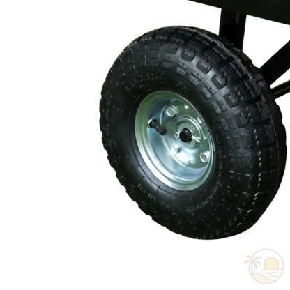 chariot de plage grosses roues zoom roue
