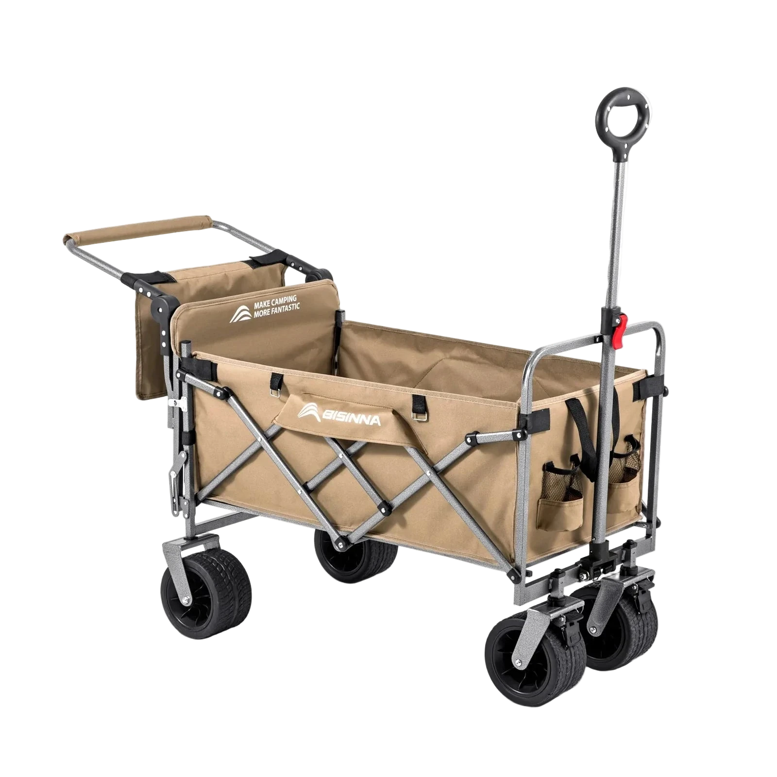 chariot de plage tout terrain beige zoom