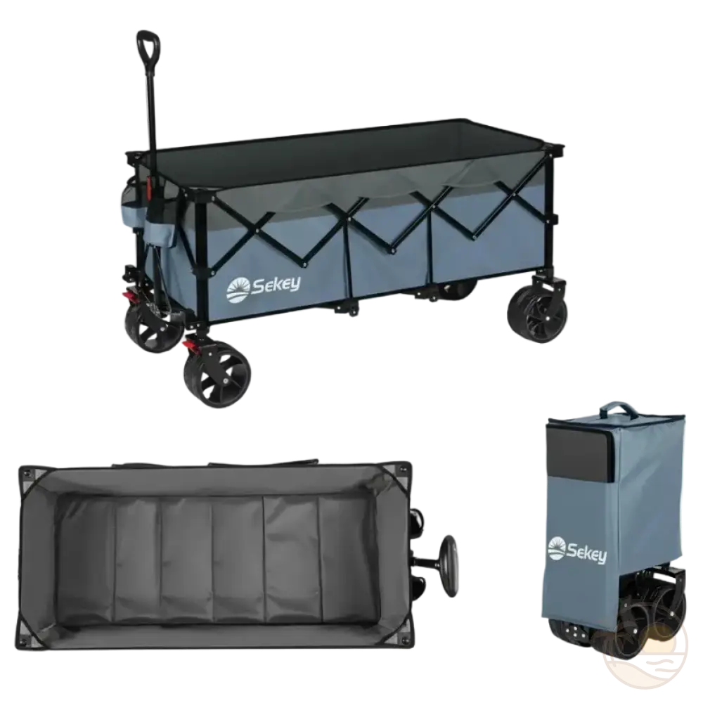 chariot de plage xxl bleu