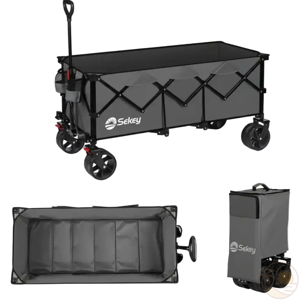 chariot de plage xxl gris