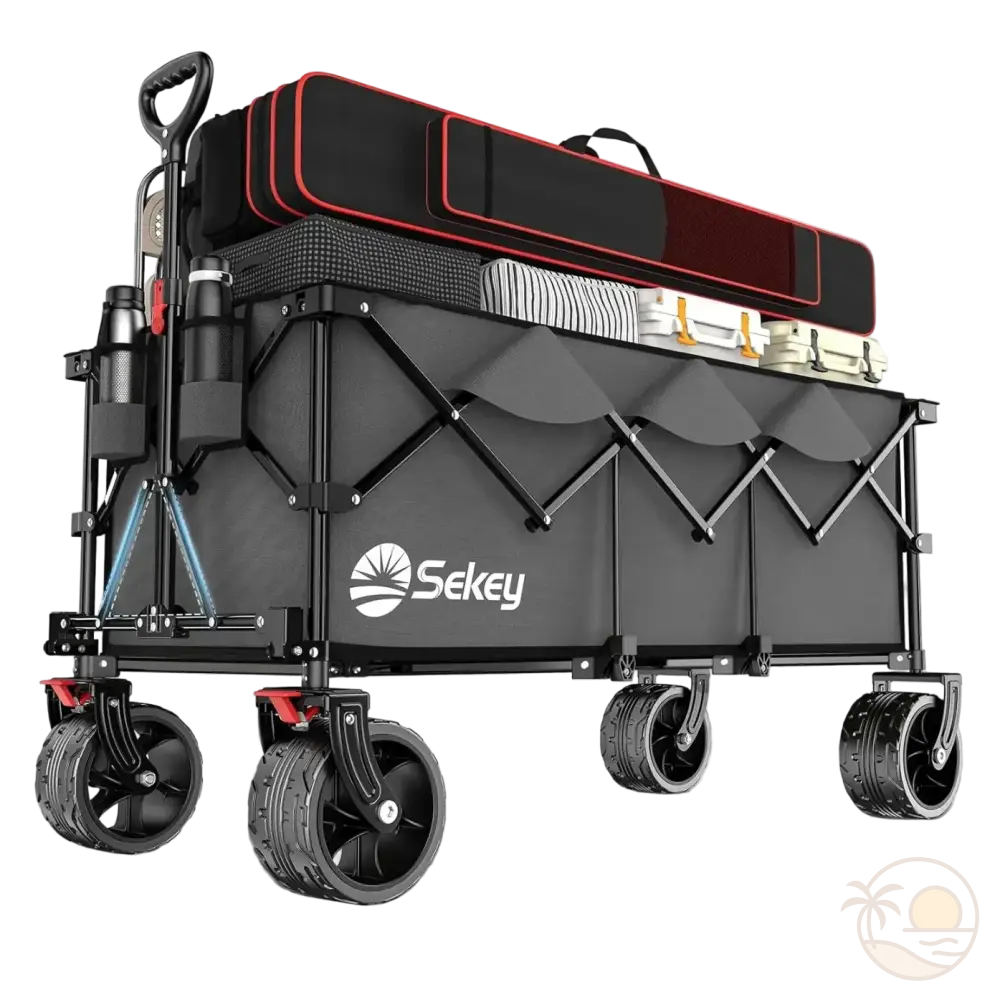 chariot de plage xxl gris charge