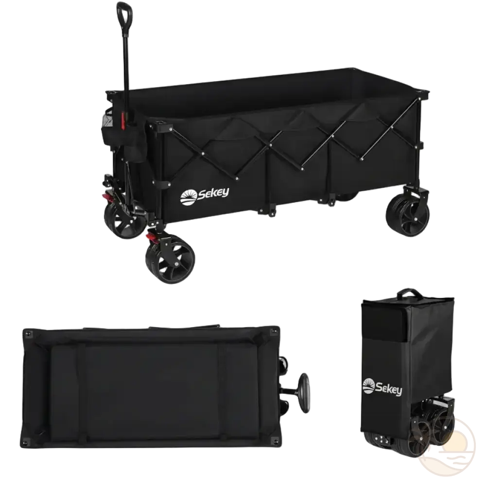 chariot de plage xxl noir