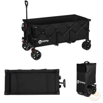 chariot de plage xxl noir