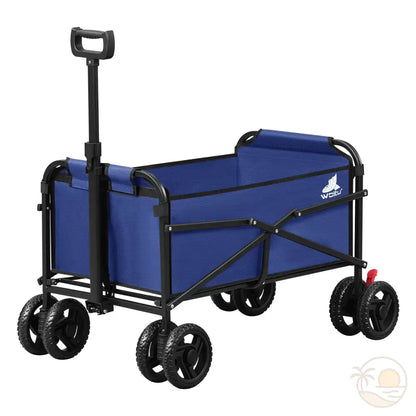 chariot de transport plage bleu