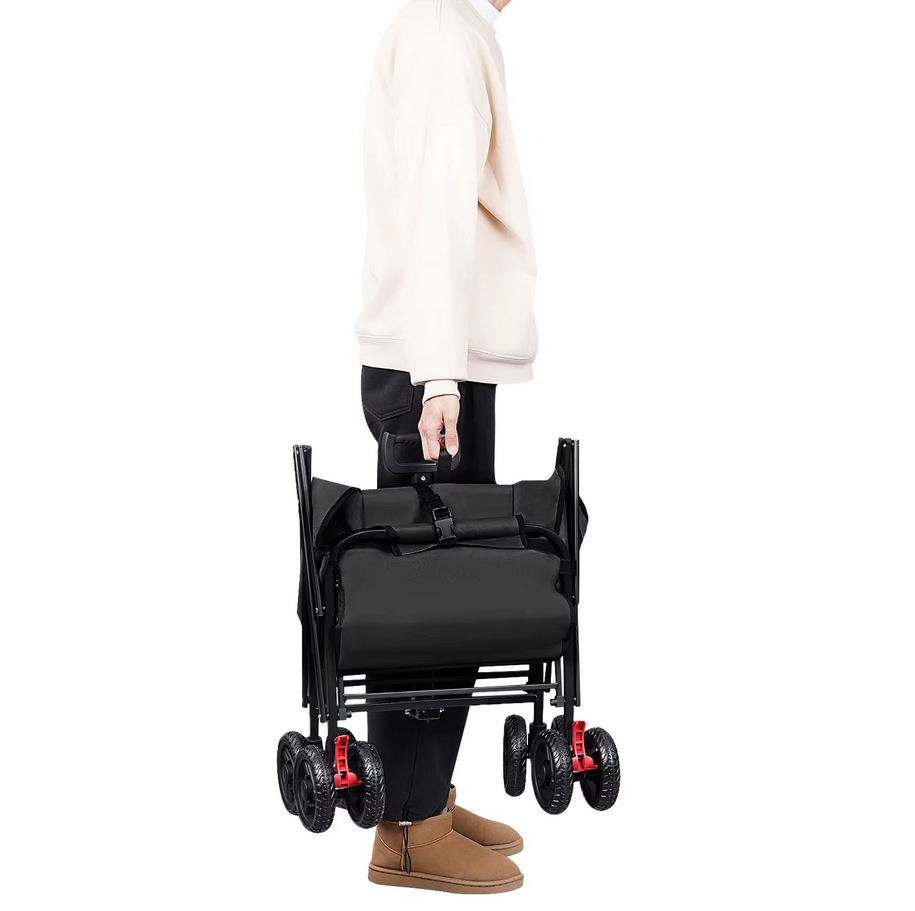 chariot de transport plage noir ferme