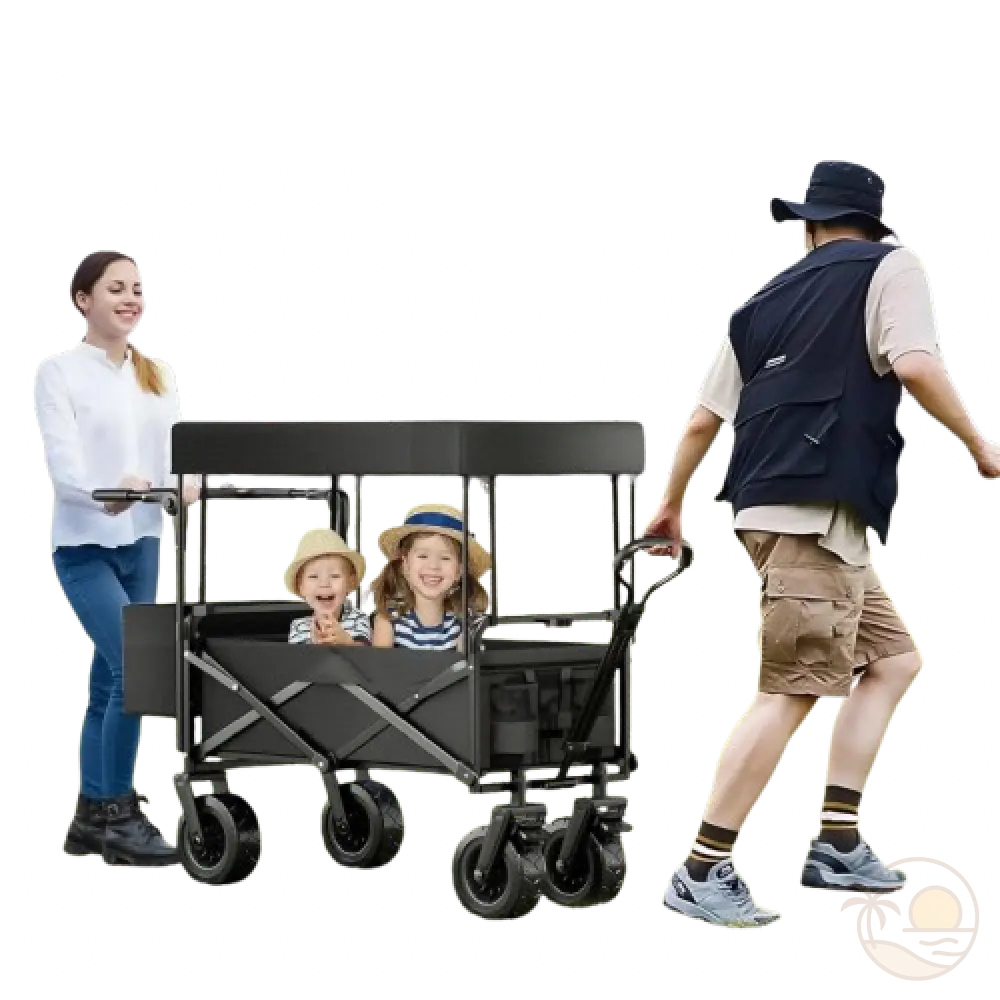 chariot pliable de plage parents enfants