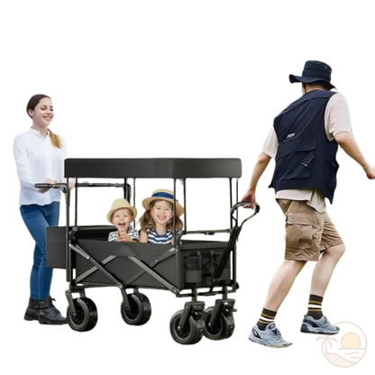 chariot pliable de plage parents enfants