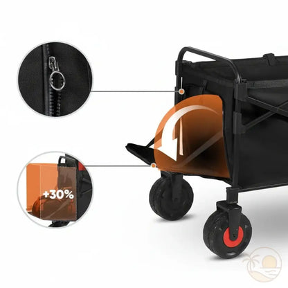 chariot pliant de plage capacite