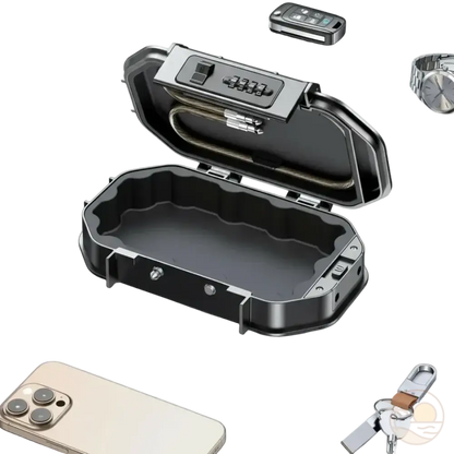 coffre anti-vol plage ouvert objets