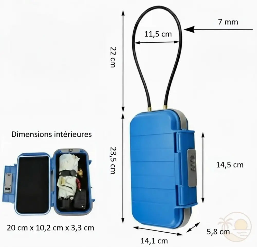 coffre fort de plage dimensions