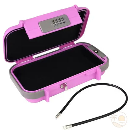 coffre fort de plage rose